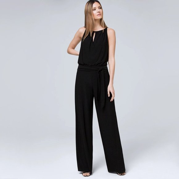 White House Black Market Pants - White House Black Market | Matte Jersey Belted Wide-Leg Jumpsuit  | NWOT